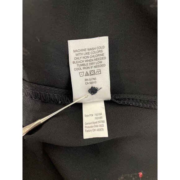 Maurices Shirt Size Small Cocktail Glass Print V Neck Long Sleeve Business Work - Picture 7 of 9